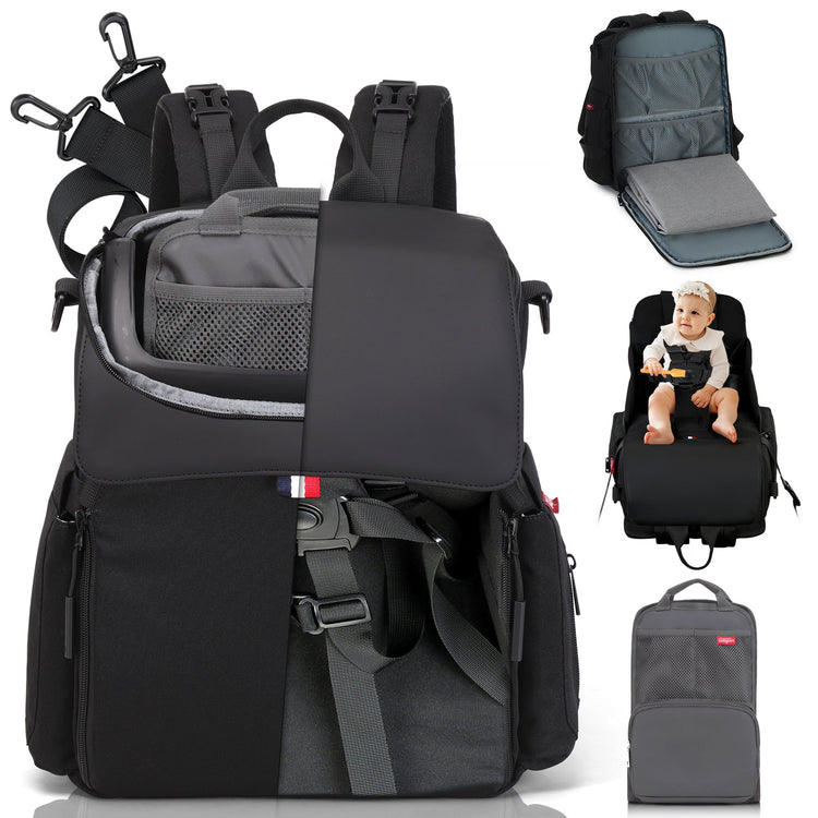 GillyGro Pro | 5-in-1 Parent Backpack with Inbuilt Booster & 13" Laptop Pocket-0