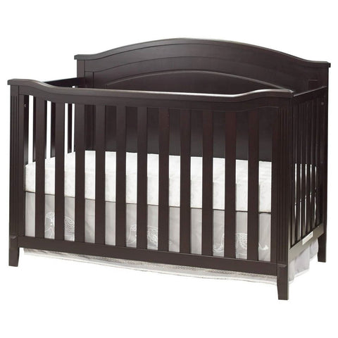 SF Home Espresso Solid Wood Convertible Crib - Toddler Bed Sold Separately-0