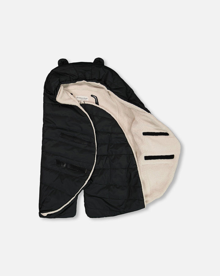 Snugly Baby Wrap Designed For Car Seat And Stroller Black-1