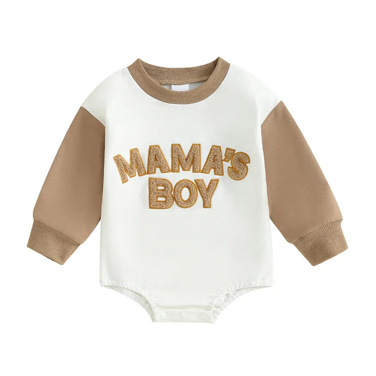 Sweatshirt with Romper Closure "Mama's Boy"-7