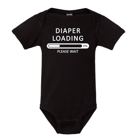 Diaper Loading Please Wait Baby/Toddler Onesie-0