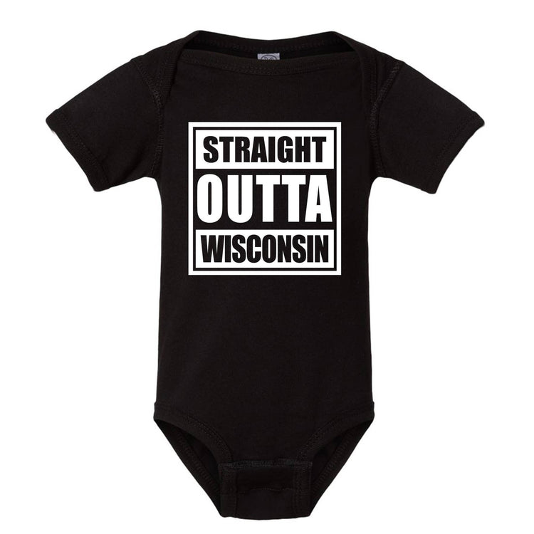 Straight Outta Wisconsin Baby/Toddler Onesie-0