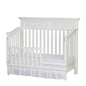 White Solid and Manufactured Wood Standard Four In One Convertible Crib-0