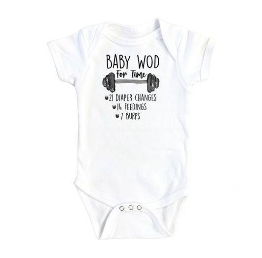 Baby Gym Wod - Baby Boy Girl Clothes Infant Bodysuit Funny Cute Newborn-0