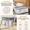 Baby Bassinet Bedside Crib with Adjustable Height Comfy Mattress-Gray-0