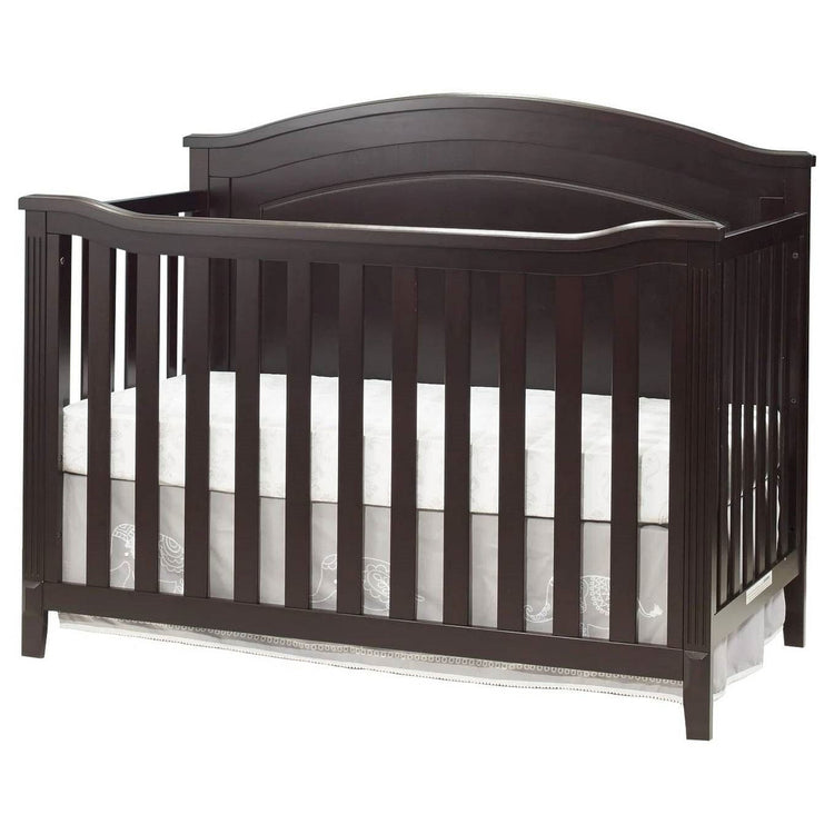 SF Home Espresso Solid Wood Convertible Crib - Toddler Bed Sold Separately-0