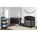 SF Home Espresso Solid Wood Convertible Crib - Toddler Bed Sold Separately-1