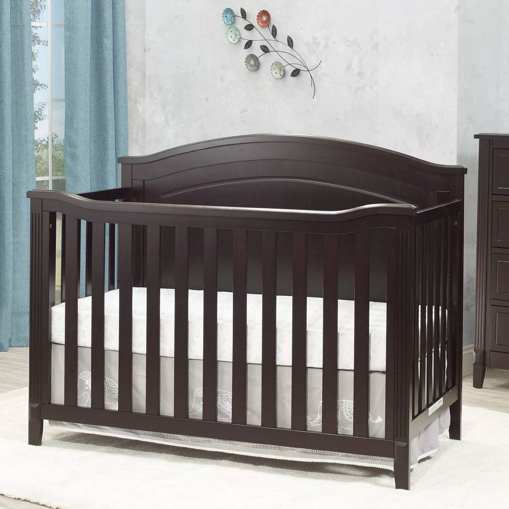 SF Home Espresso Solid Wood Convertible Crib - Toddler Bed Sold Separately-2