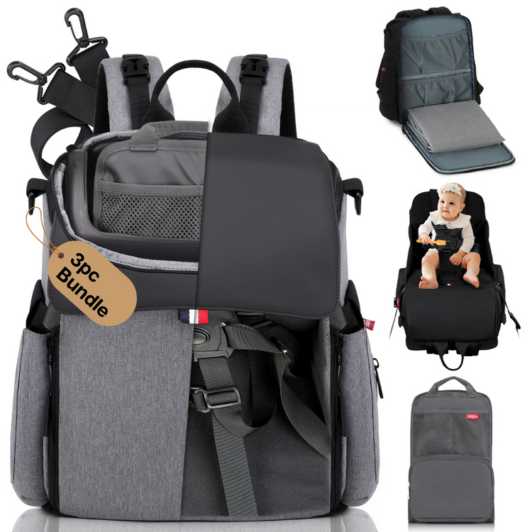 GillyGro Pro | 5-in-1 Parent Backpack with Inbuilt Booster & 13" Laptop Pocket-5