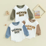 Sweatshirt with Romper Closure "Mama's Boy"-0