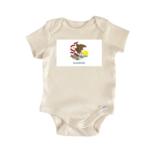 Illinois - Baby Boy Girl Clothes Infant Bodysuit Funny Cute-0