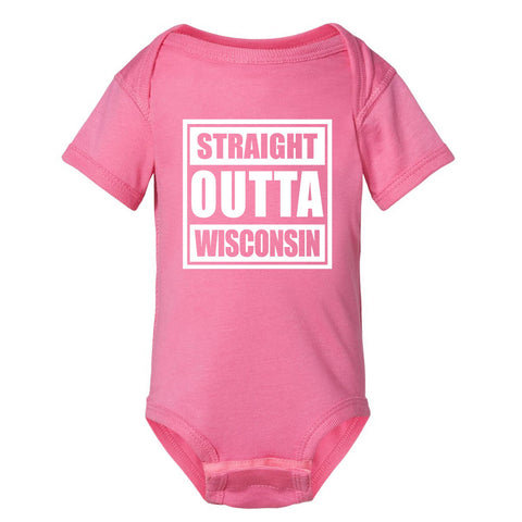 Straight Outta Wisconsin Baby/Toddler Onesie-0