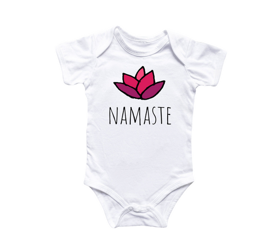 Namaste Lotus - Baby Boy Girl Clothes Infant Bodysuit Funny Cute Newborn-0