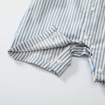 Summer Arrival Baby Boys Short Sleeves Cute Striped Pattern Navy Style Rompers-3