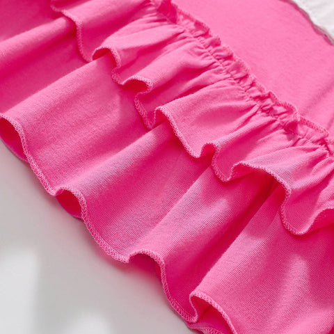 Summer Arrival Cartoon Unicorn Pattern Short Sleeves Dress for Stylish Girls-0