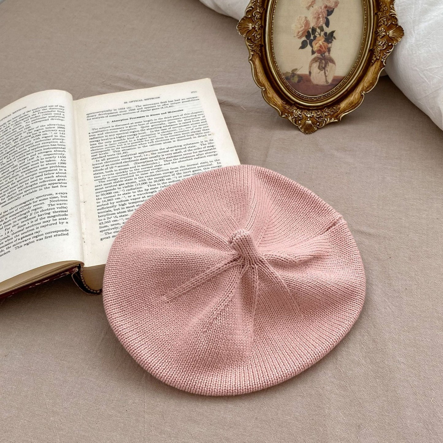 Infant Baby Girls Solid Knitting Caps-7