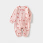 Spring Arrival Baby Unisex Long Sleeves Simple Pattern Rompers-5