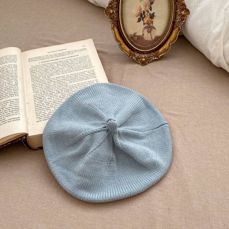 Infant Baby Girls Solid Knitting Caps-6